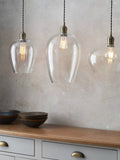 Bay Lighting Brighton pendant ceiling light antique brass, UK version