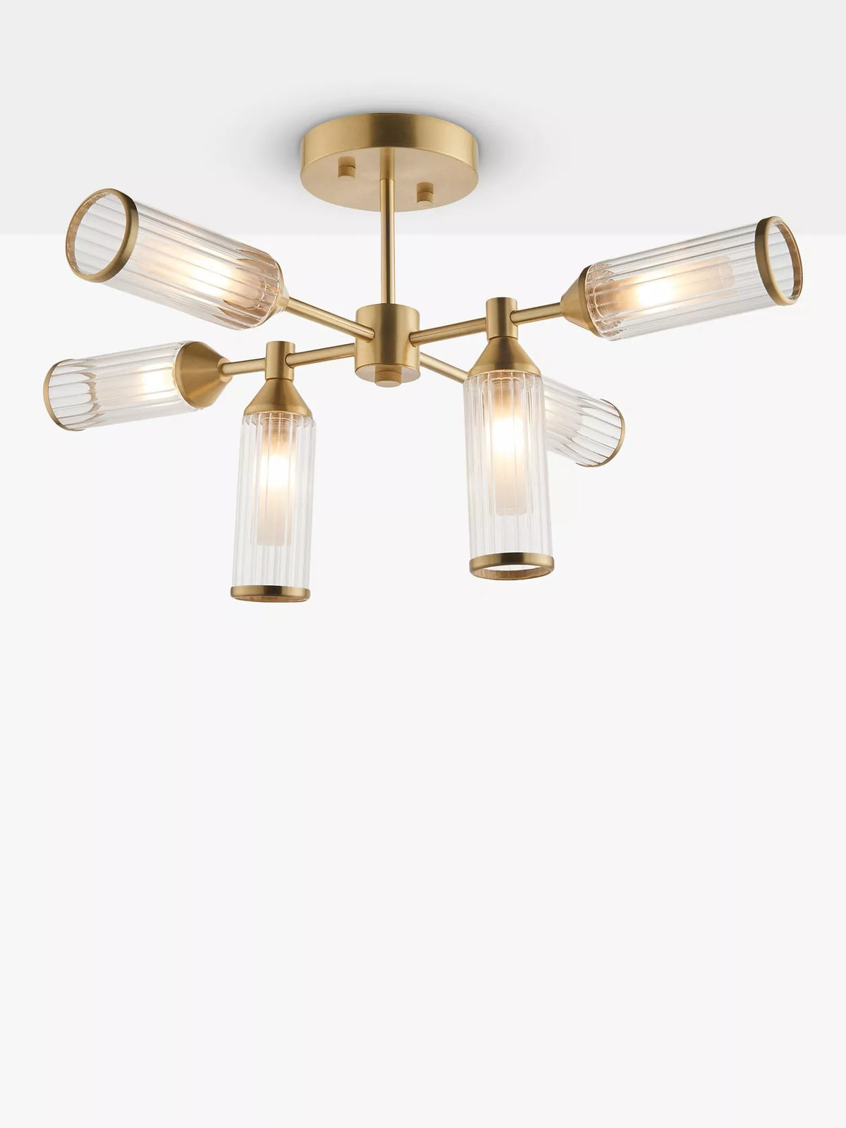 Bay Lighting Aydan gold semi-flush ceiling light (British brand)