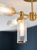 Bay Lighting Aydan gold semi-flush ceiling light (British brand)