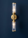 Bay Lighting Ayden wall light gold with rib glass shades - British product