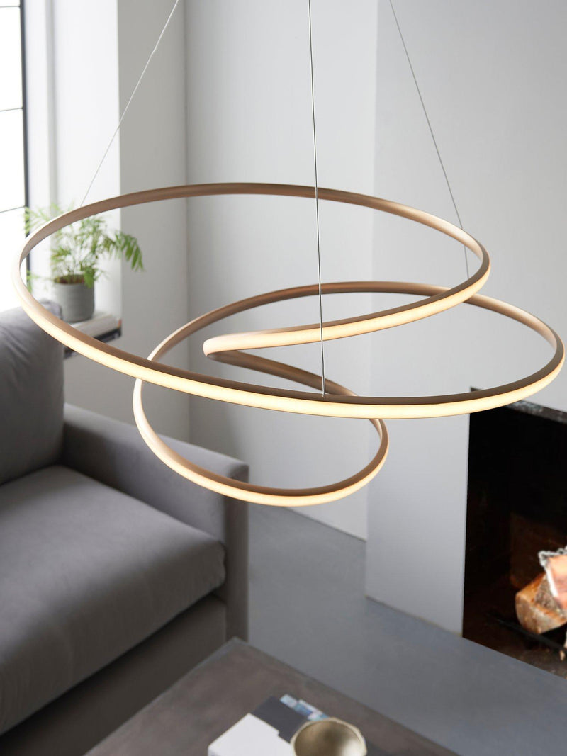 Bay Lighting Odessa pendant ceiling light gold - British product