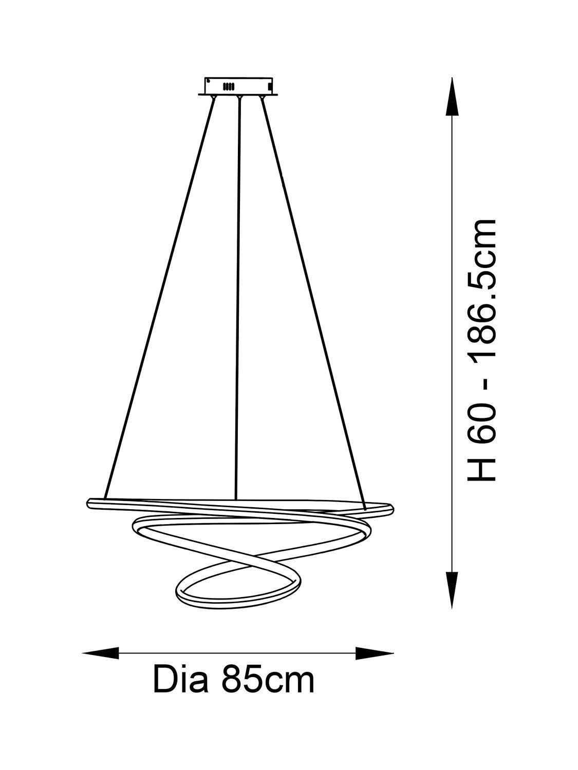 Bay Lighting Odessa pendant ceiling light gold - British product