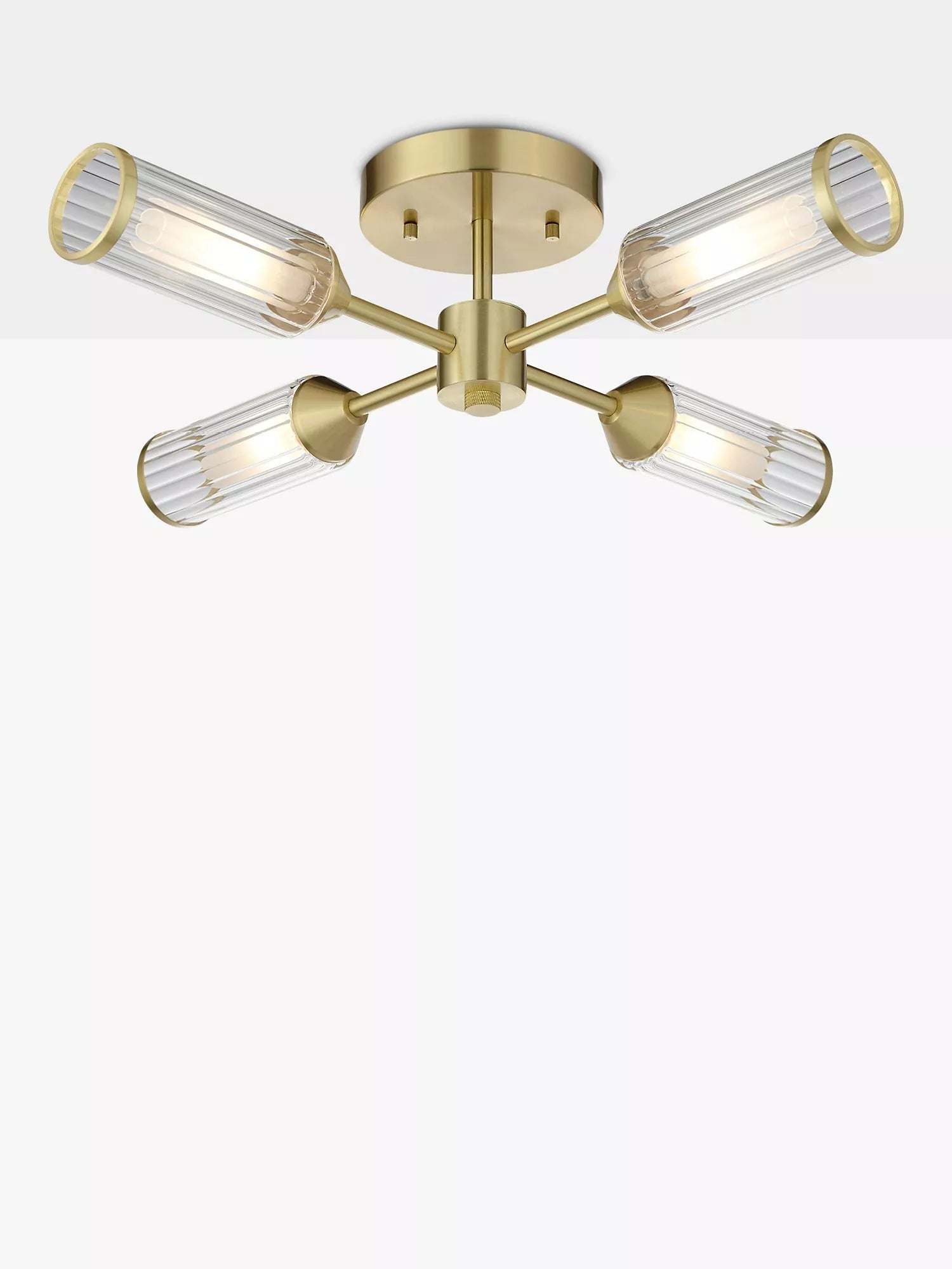 Bay Lighting 4 arm semi flush ceiling light gold (British brand)