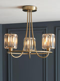 Bay Lighting Lyon 3 arm semi flush ceiling light brass (British brand)