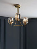Bay Lighting Lyon 3 arm semi flush ceiling light brass (British brand)