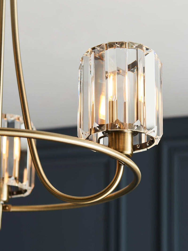 Bay Lighting Lyon 3 arm semi flush ceiling light brass (British brand)
