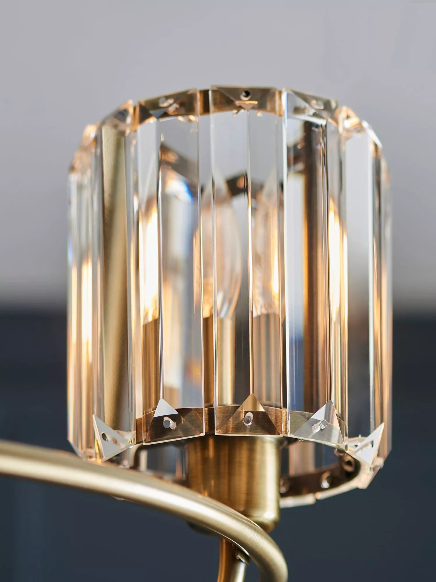 Bay Lighting Lyon 3 arm semi flush ceiling light brass (British brand)