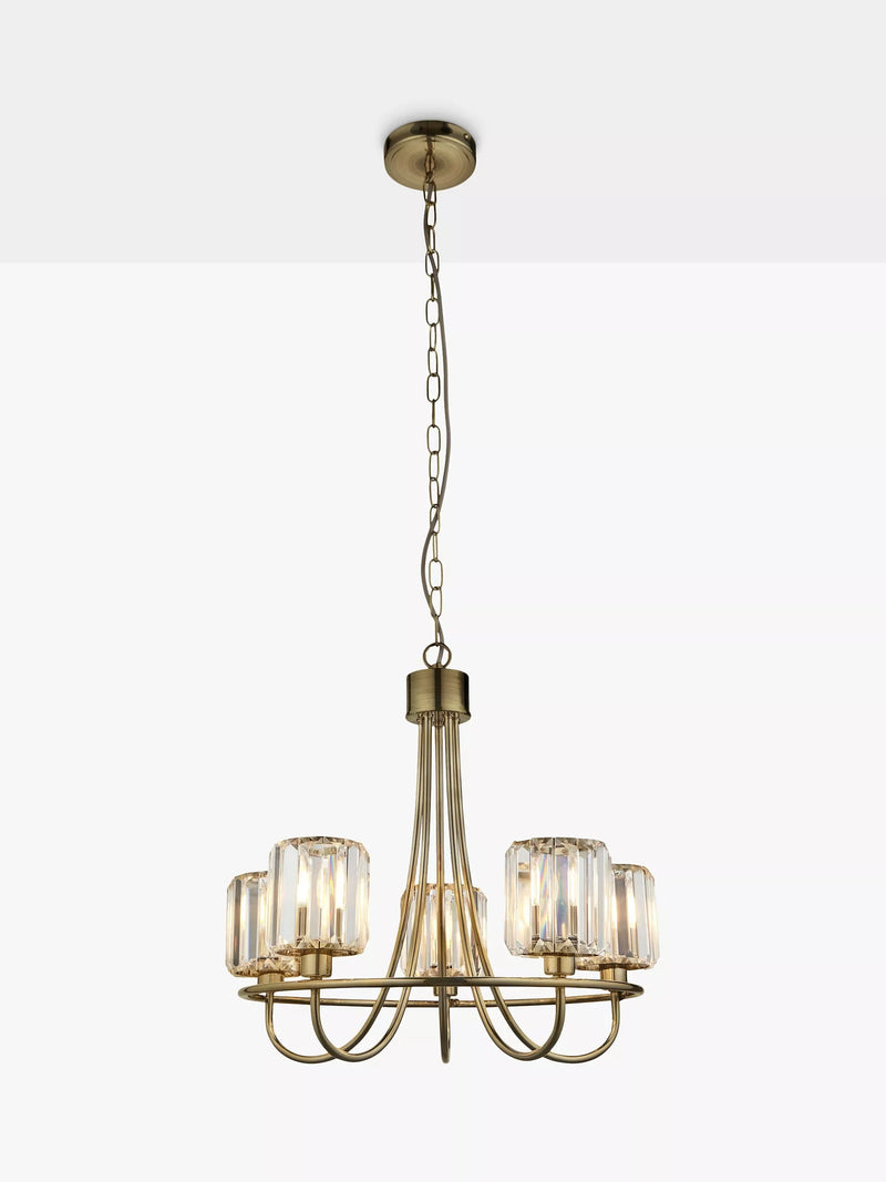 Bay Lighting Lyon 5-arm brass ceiling light - British product