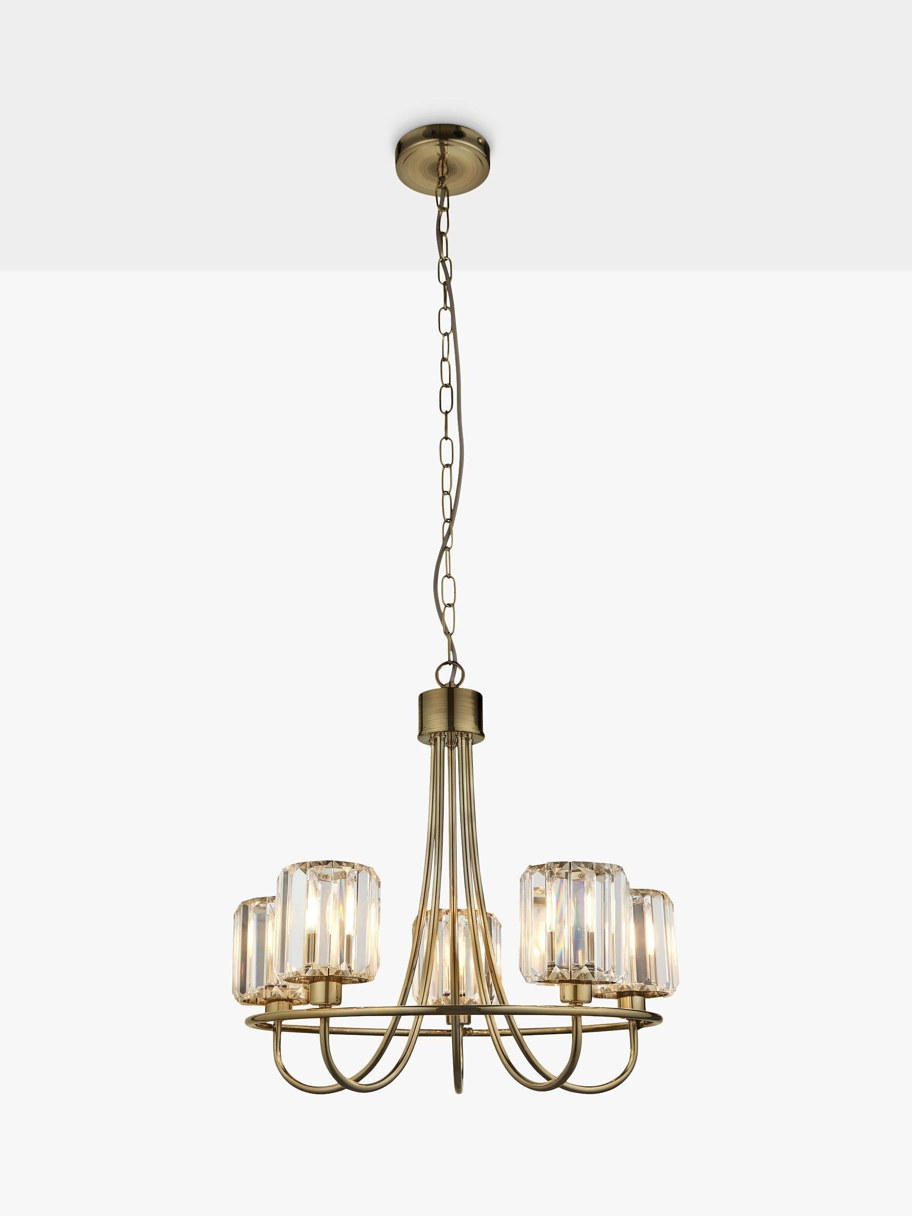 Bay Lighting Lyon 5-arm brass ceiling light - British product