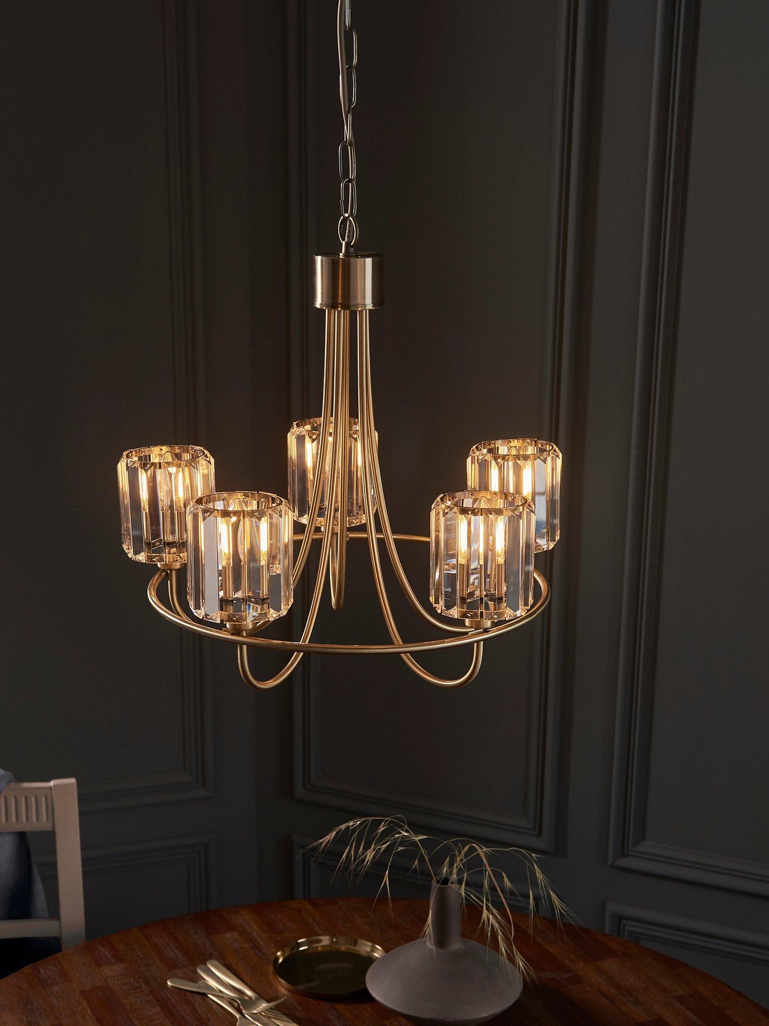 Bay Lighting Lyon 5-Arm-Messing-Deckenleuchte - Britisches Produkt