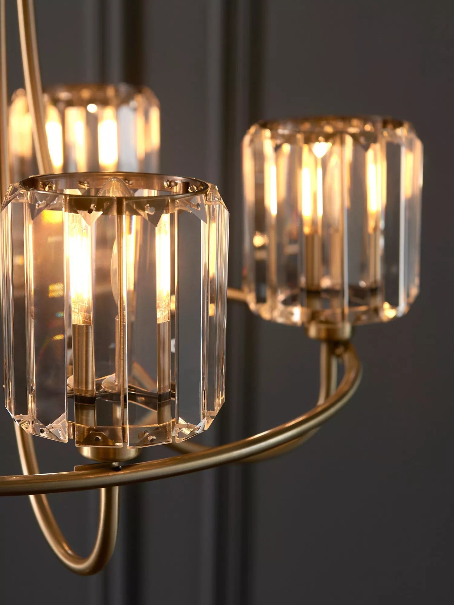 Bay Lighting Lyon 5-arm brass ceiling light - British product