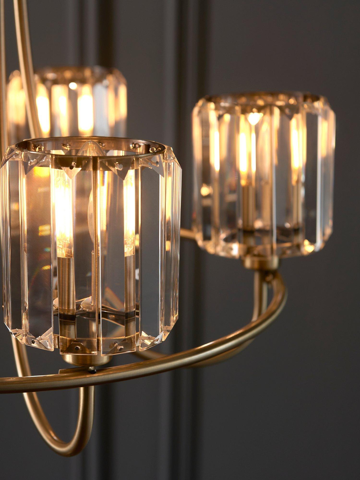 Bay Lighting Lyon 5-arm brass ceiling light - British product