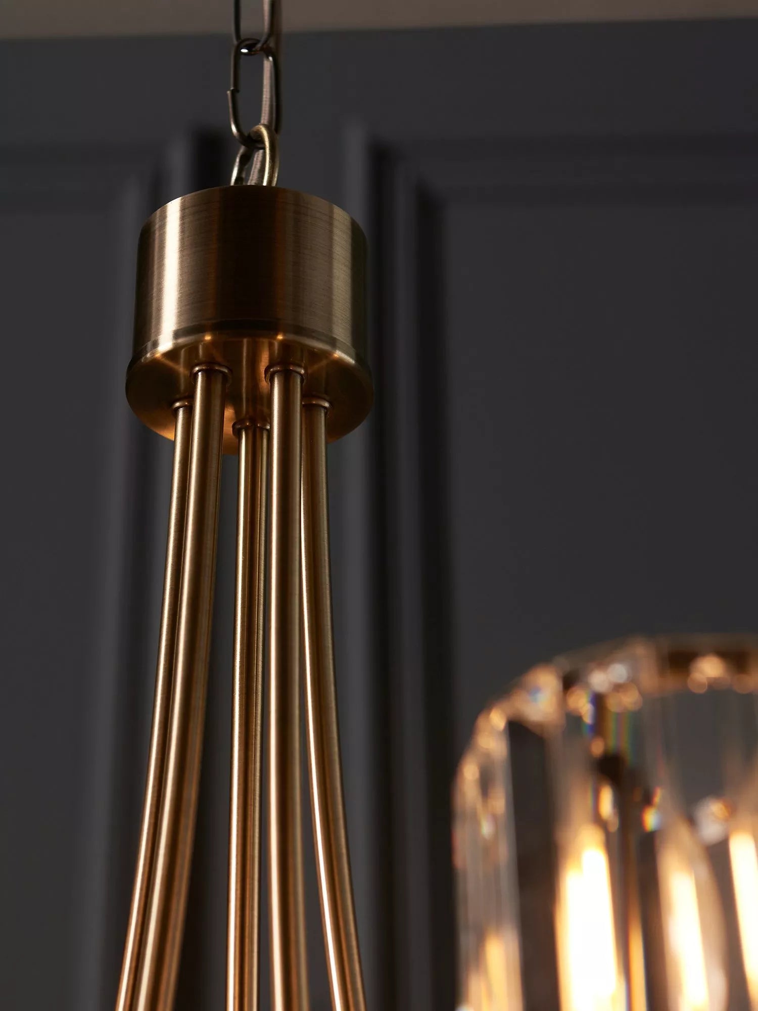 Bay Lighting Lyon 5-arm brass ceiling light - British product