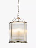 Bay Lighting Stockwell ribbed pendant ceiling light brass 41cm height (British brand)