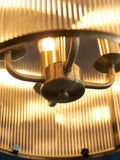 Bay Lighting Stockwell ribbed pendant ceiling light brass 41cm height (British brand)