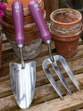 Burgon & Ball RHS Gifts for Gardeners Trowel and Fork, Pink