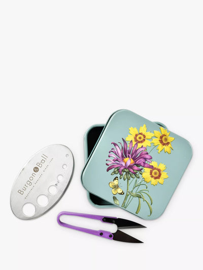 Burgon & Ball RHS Geschenke für Gärtner Asteraceae-Scheren- und Kräuterauslöser-Set, Salbei