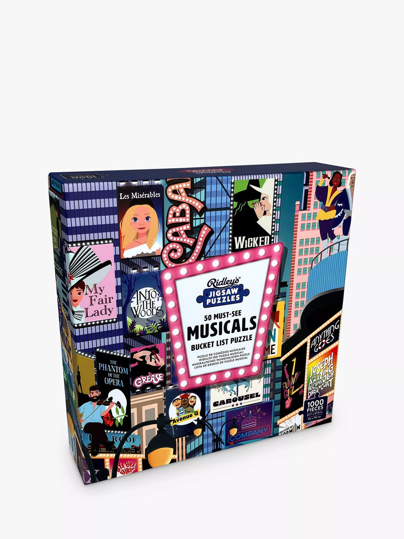 Ridley's 50 Must See Musicals jigsaw puzzle 1000 pieces (British brand)