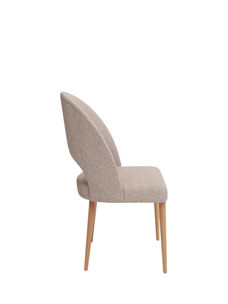 John Lewis Moritz II boucle yarn dining chair, imported from the UK