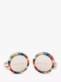 Paul Smith Medgel Stripe Cufflinks multi, imported from the UK