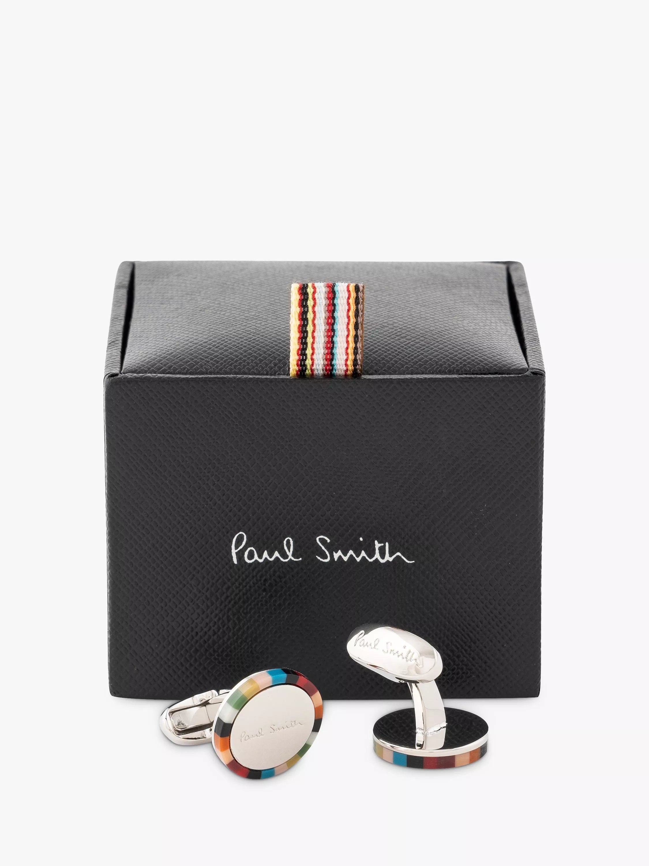 Paul Smith Medgel Stripe Cufflinks multi, imported from the UK