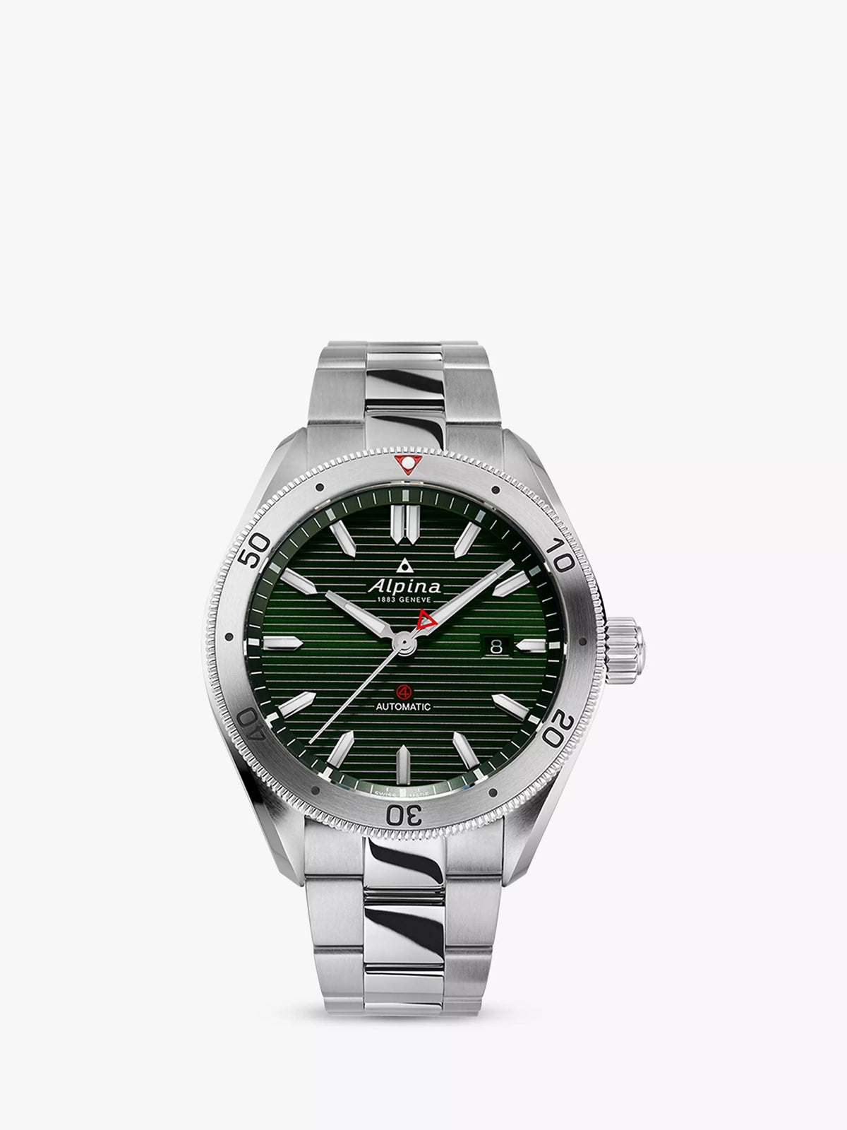 Alpina Alpiner 4 automatic watch silver bracelet 44mm, UK version
