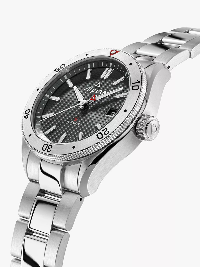 Alpina Alpiner Automatic silver metal bracelet watch 45mm - British product