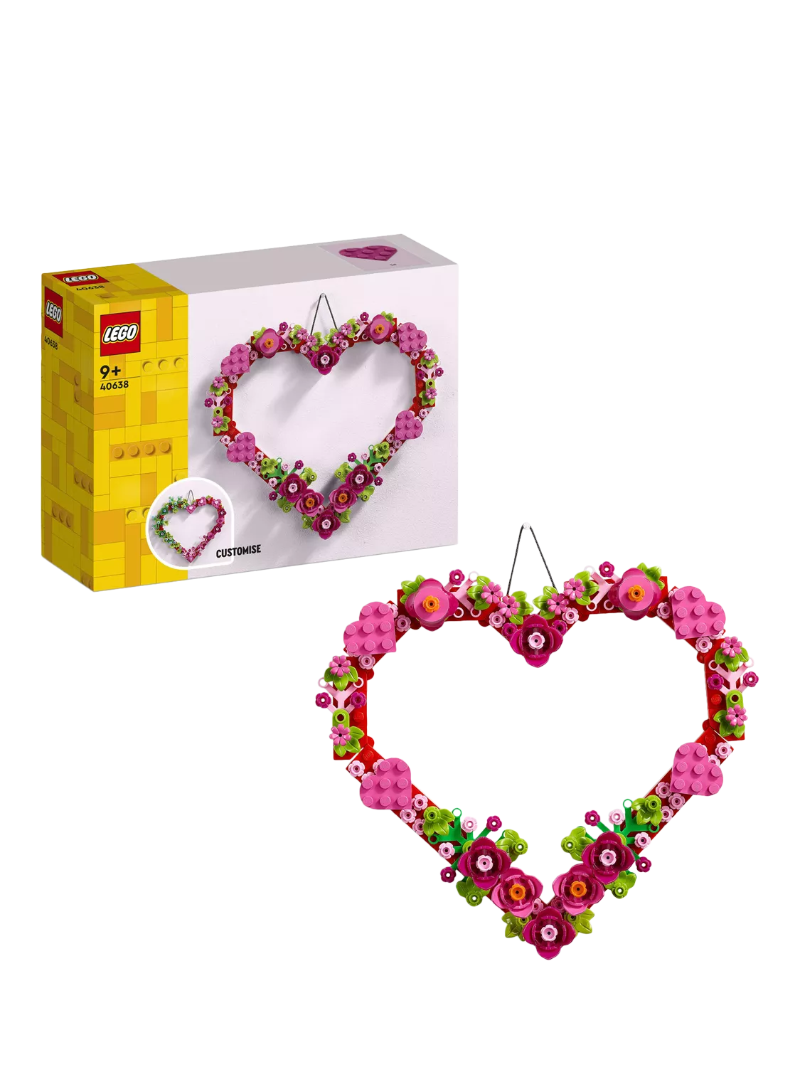 LEGO Heart Ornament building toy with 254 pieces, imported from the UK