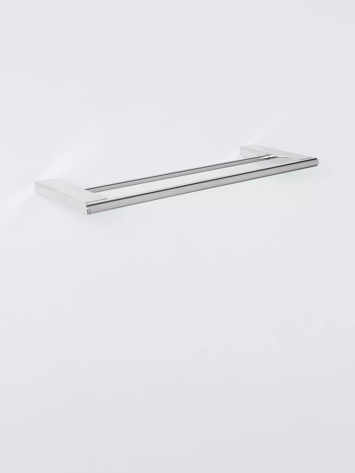 John Lewis Opus double towel rail 45cm silver, imported from the UK