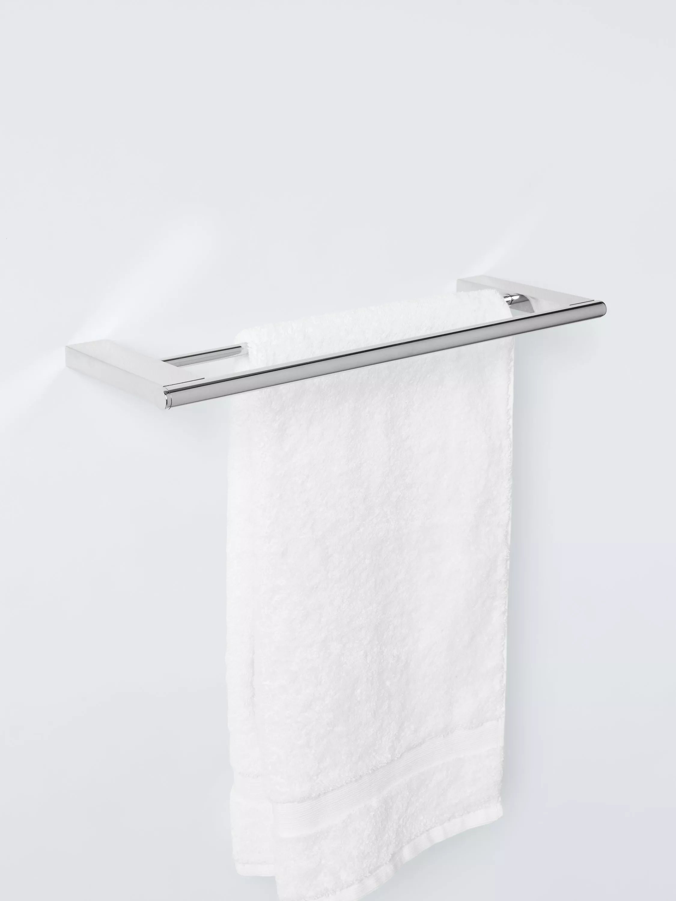 John Lewis Opus double towel rail 45cm silver, imported from the UK