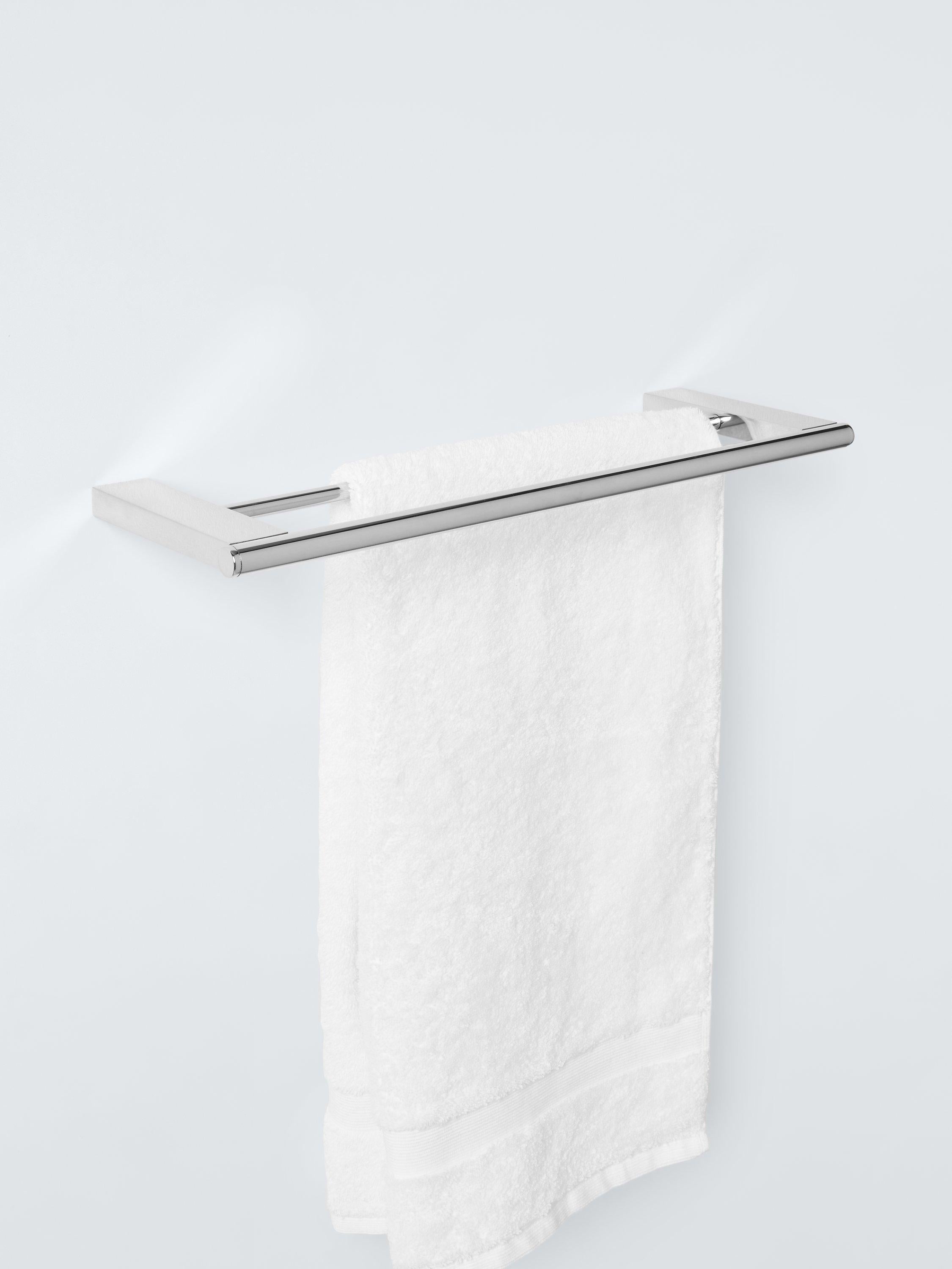 John Lewis Opus double towel rail 45cm silver, imported from the UK