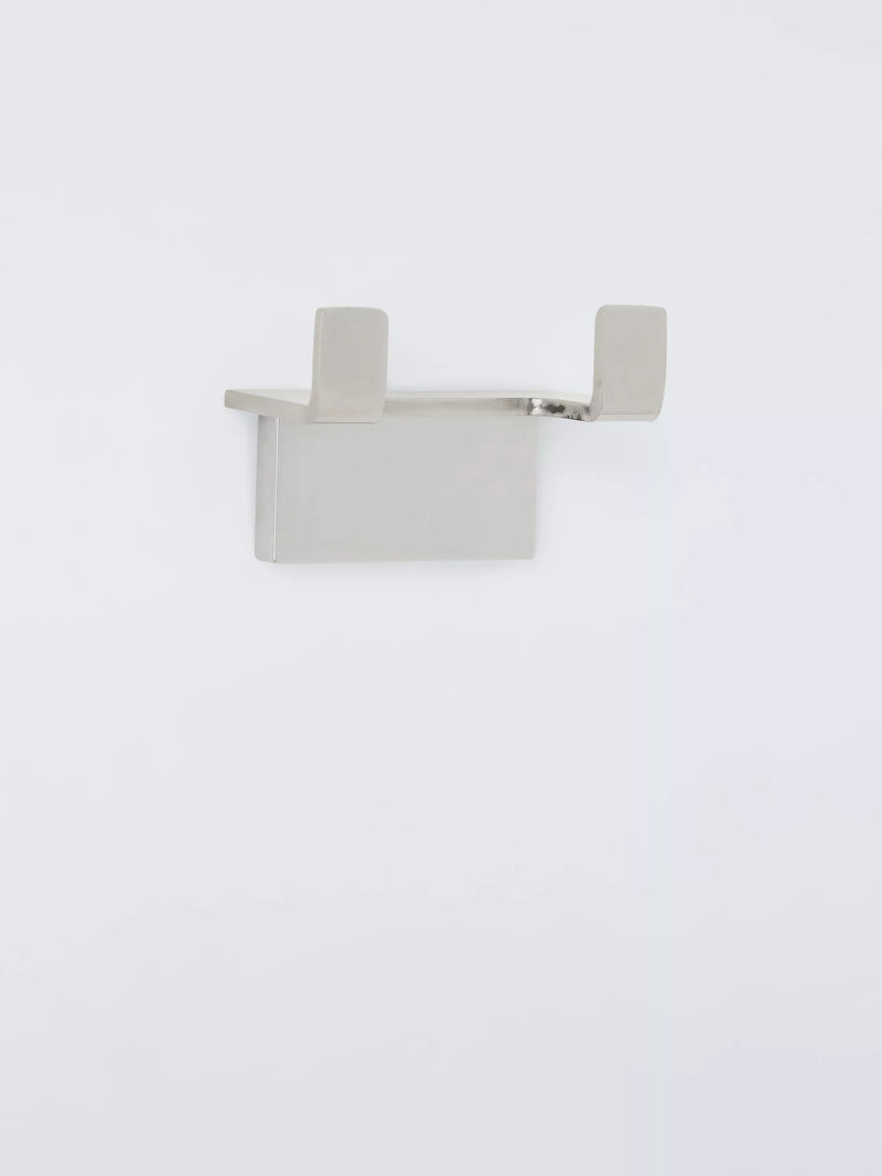John Lewis Modernist double robe hook, silver - British product