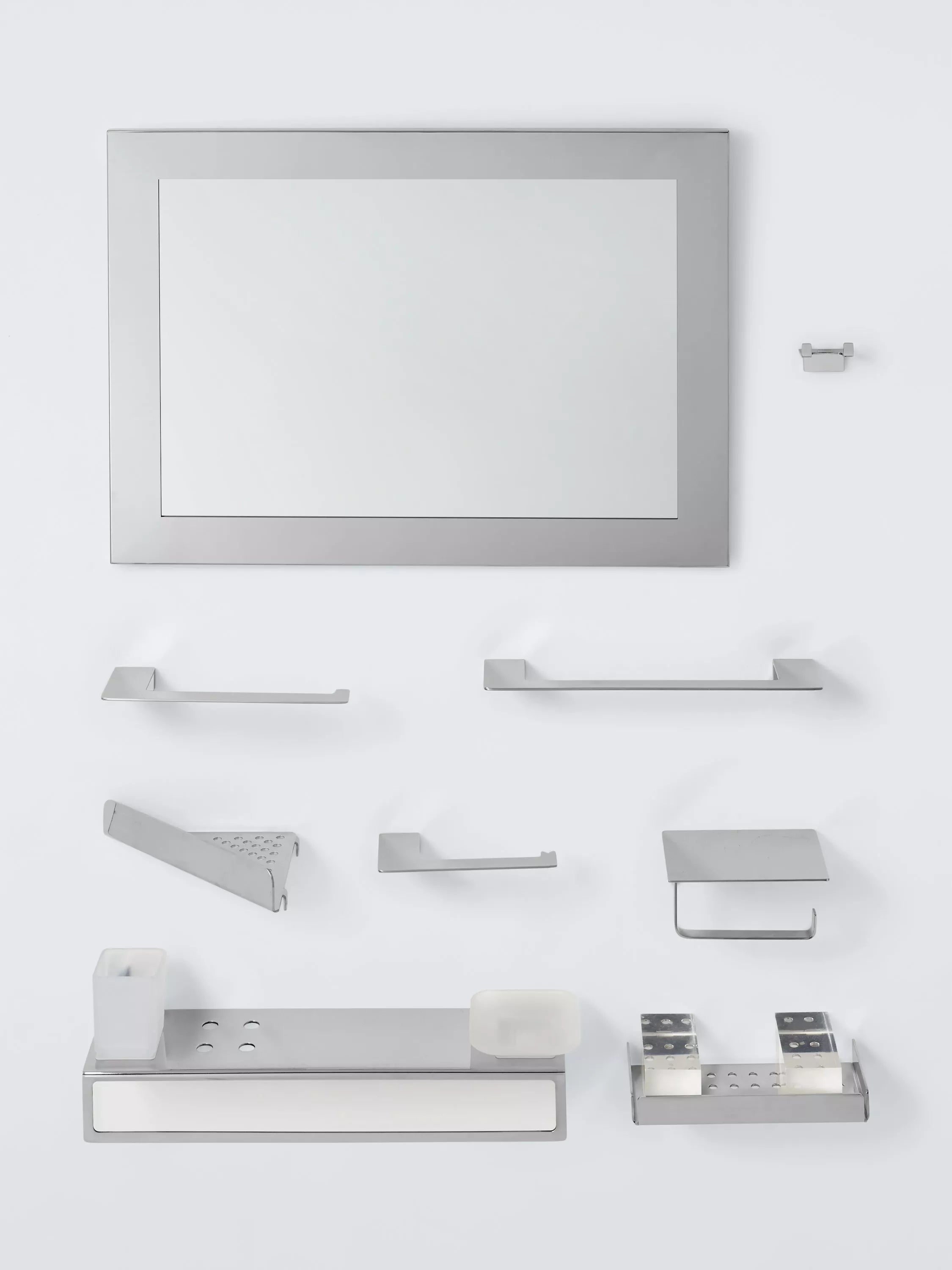 John Lewis Modernist shelf unit silver finish (British brand)