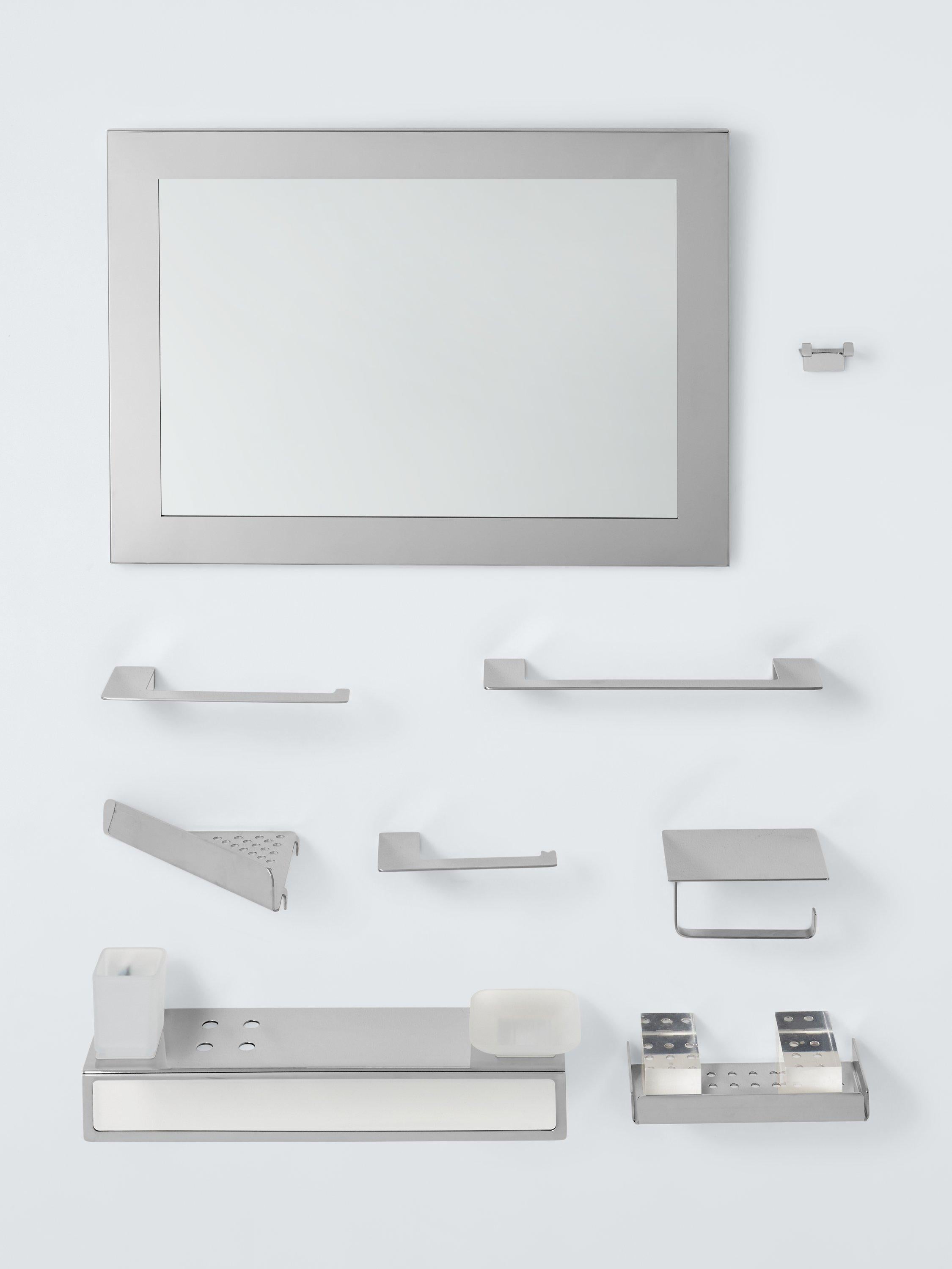 John Lewis Modernist single towel rail silver - British product