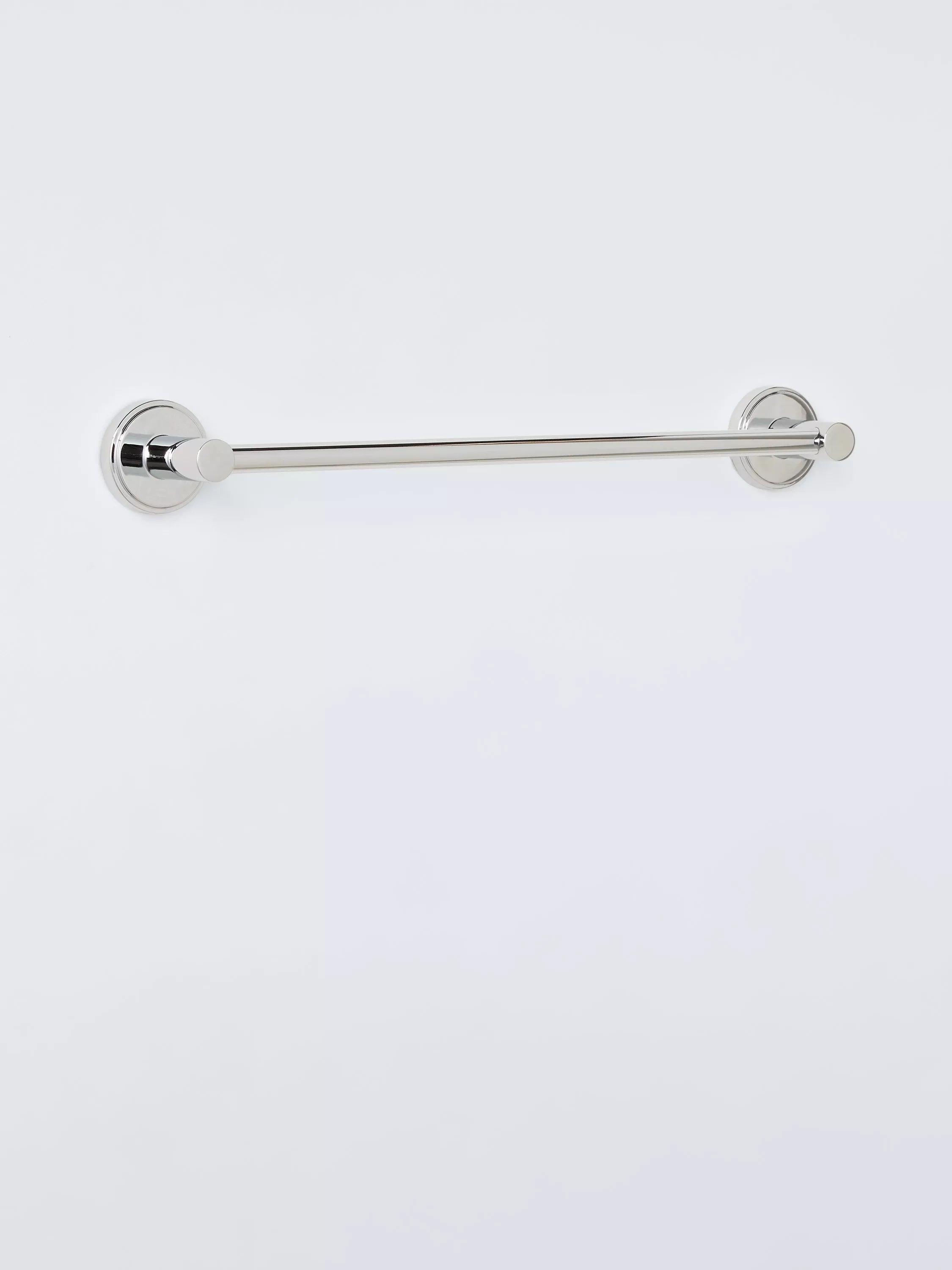 John Lewis Orbit single towel rail 32cm chrome effect - British product