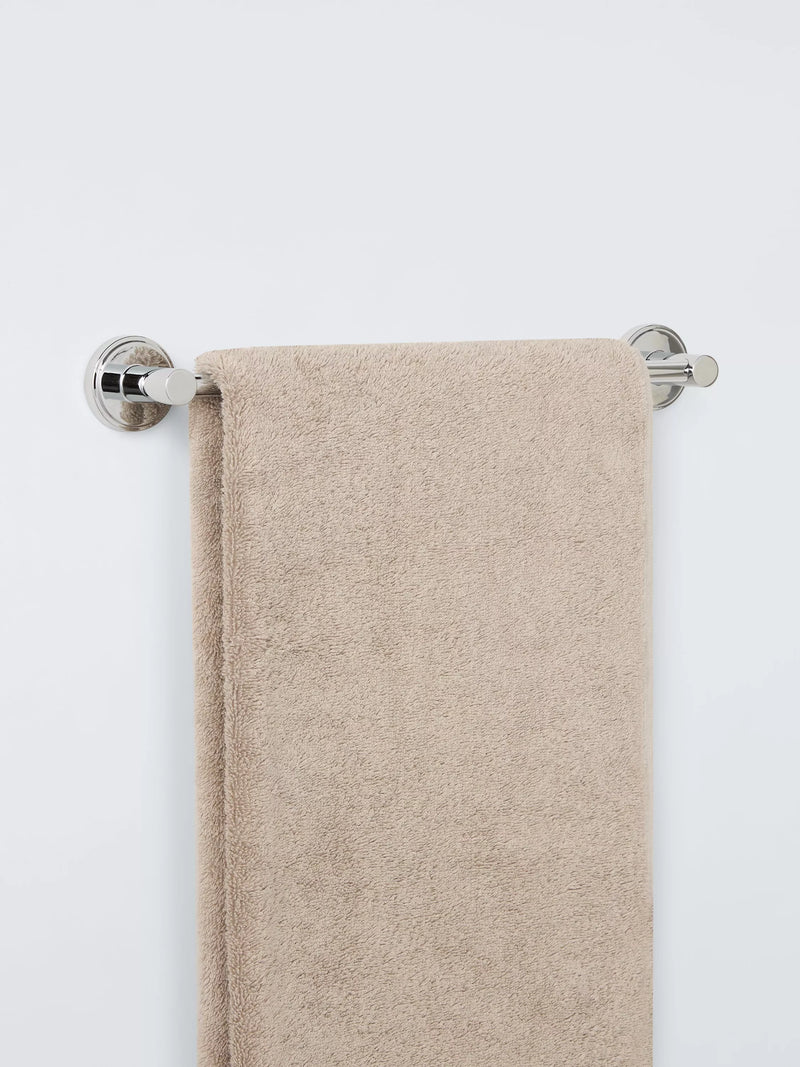 John Lewis Orbit single towel rail 32cm chrome effect - British product