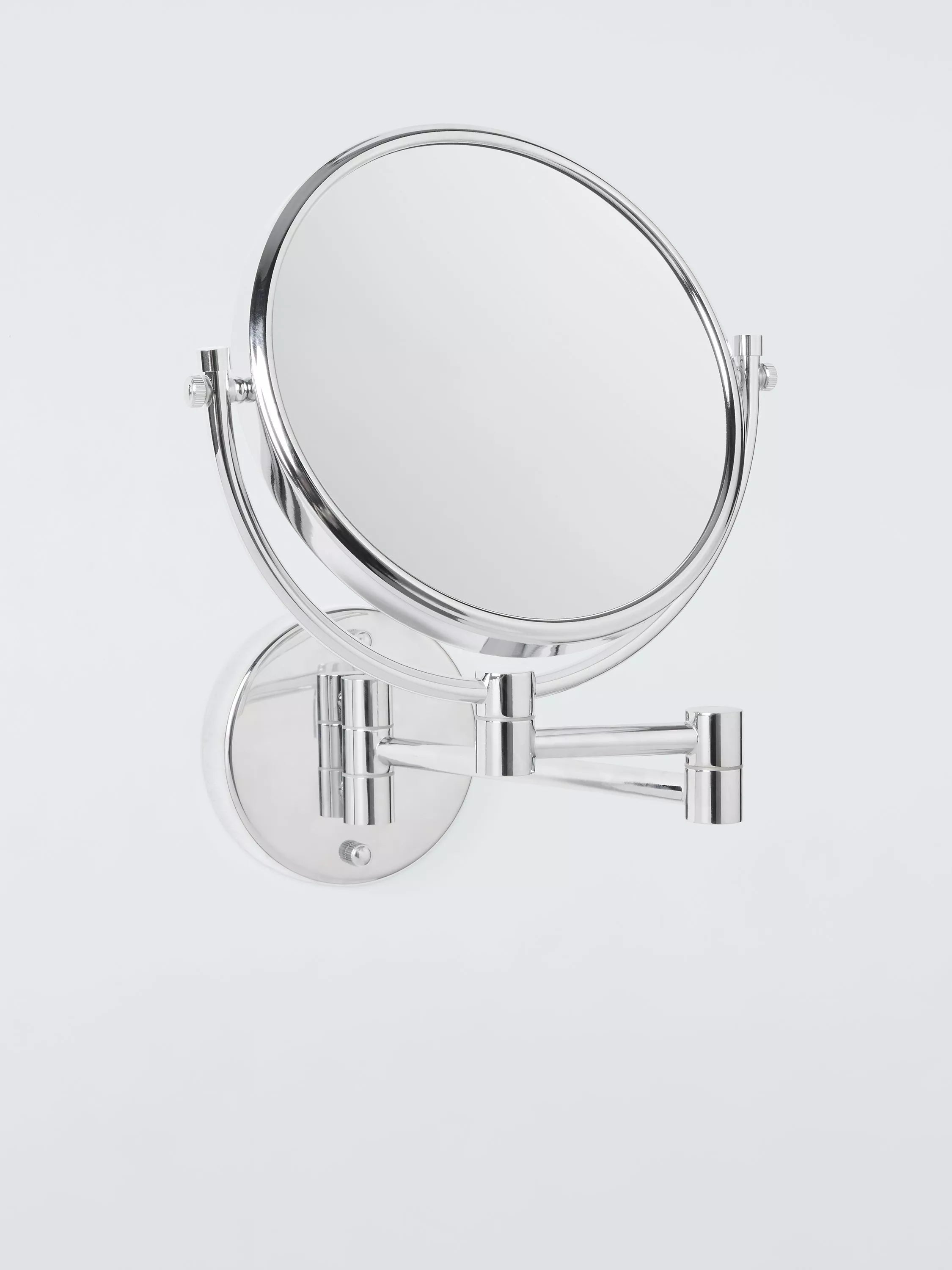 John Lewis Opus wall-mounted magnifying shaving mirror chrome (British brand)