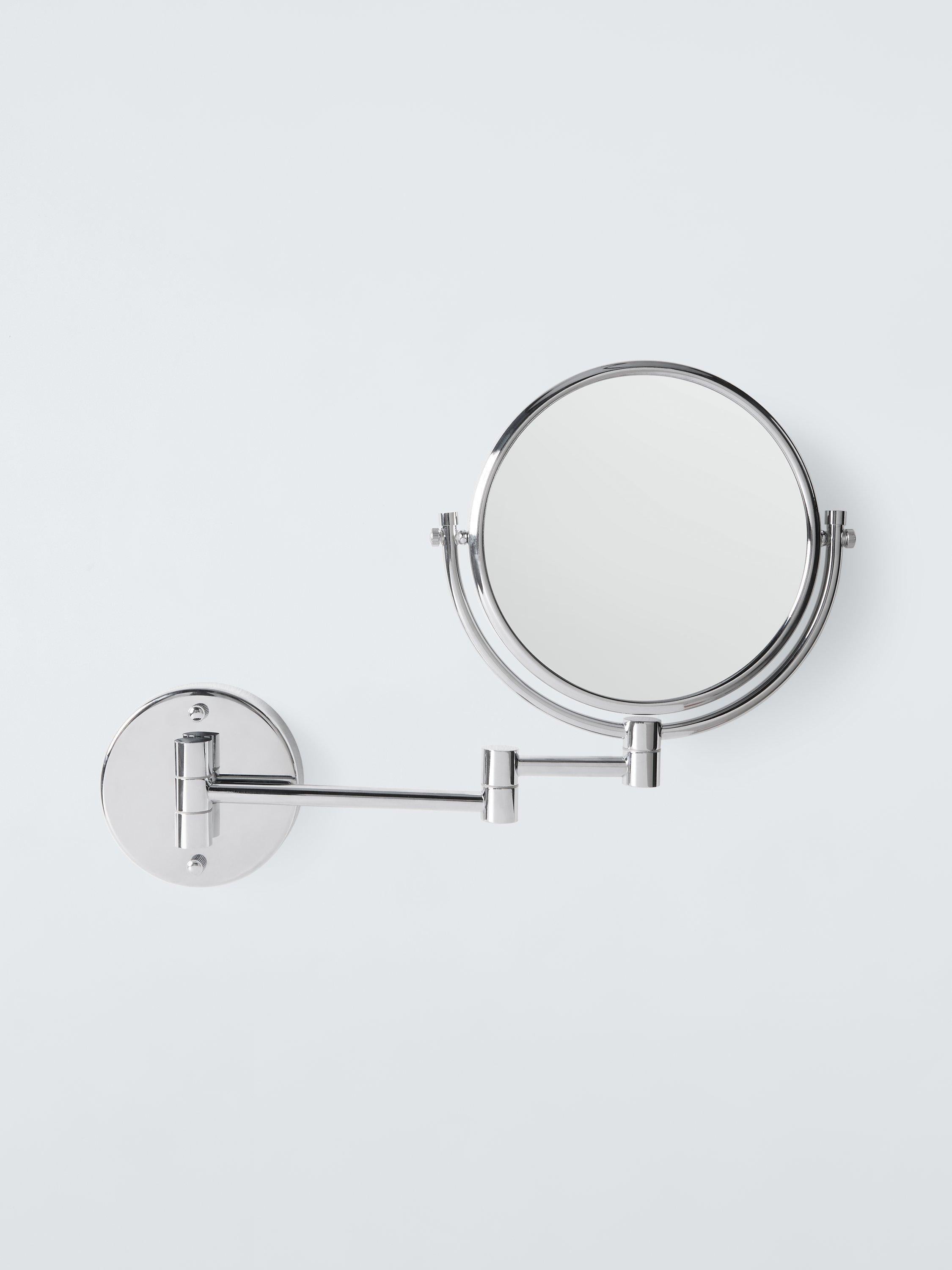 John Lewis Opus wall-mounted magnifying shaving mirror chrome (British brand)