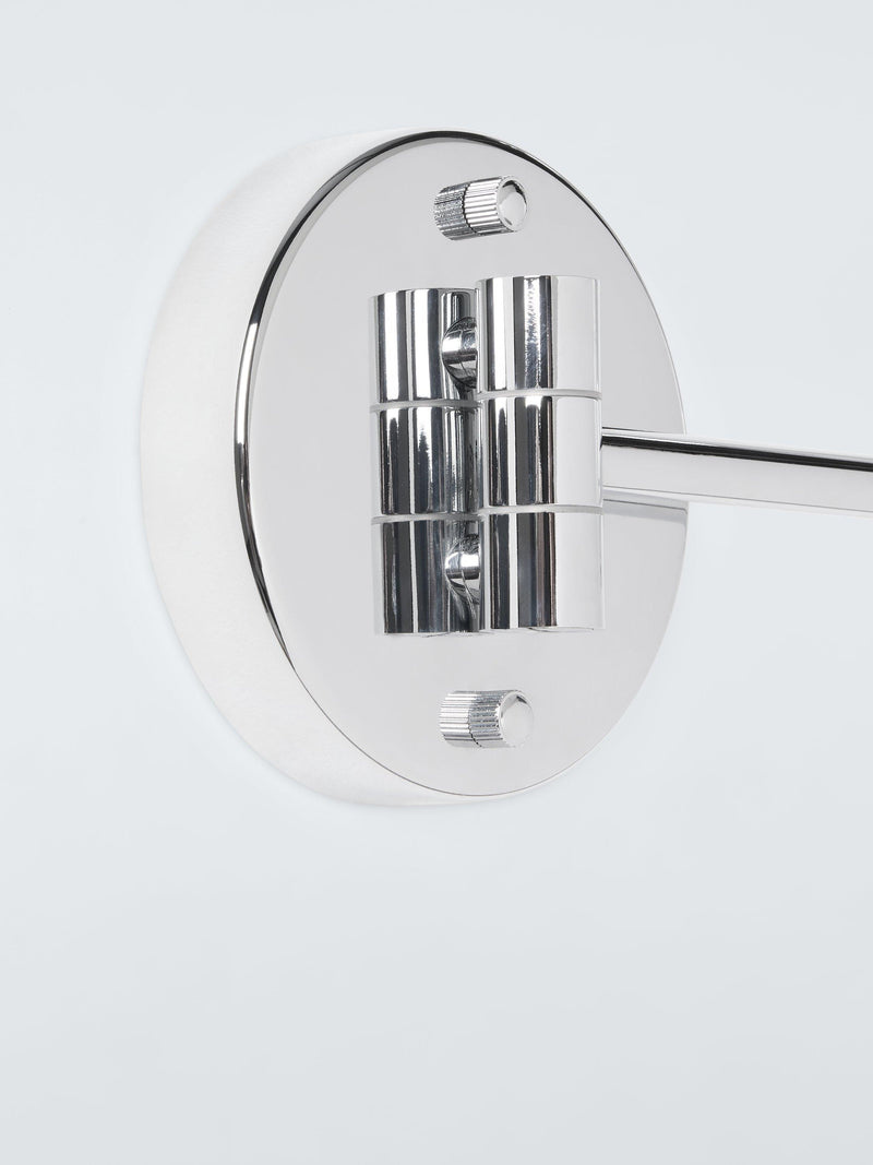 John Lewis Opus wall-mounted magnifying shaving mirror chrome (British brand)