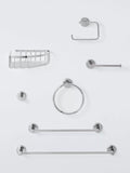 John Lewis Orbit single towel rail 32cm chrome effect - British product