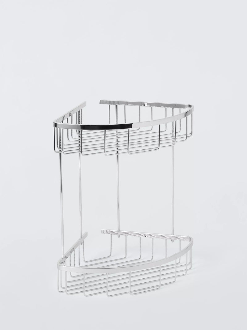 John Lewis Opus double shower basket silver (British brand)