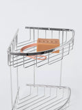 John Lewis Opus double shower basket silver (British brand)