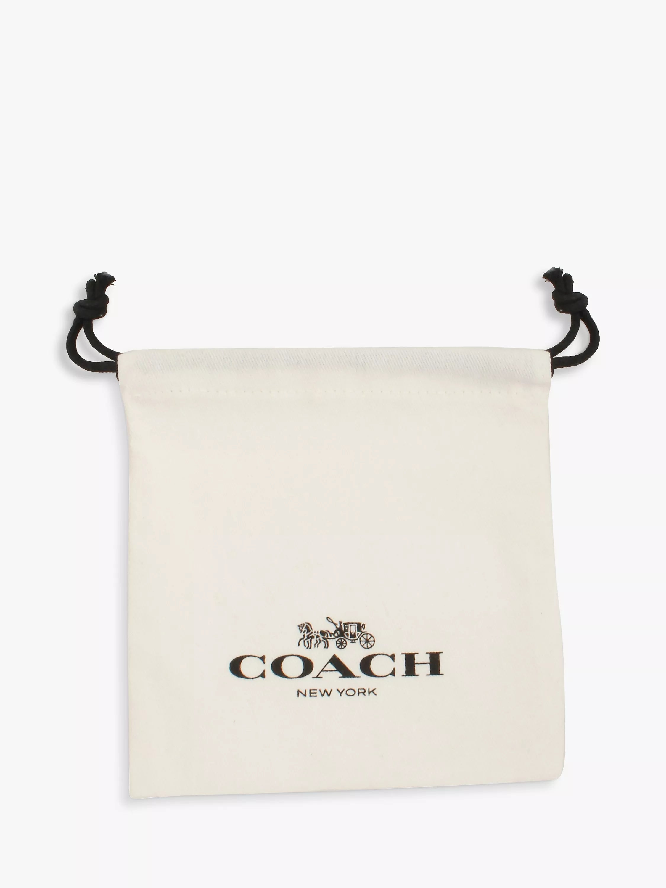 Coach sculpted C round stud earrings shiny gold, UK version