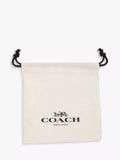 Coach sculpted C round stud earrings shiny gold, UK version