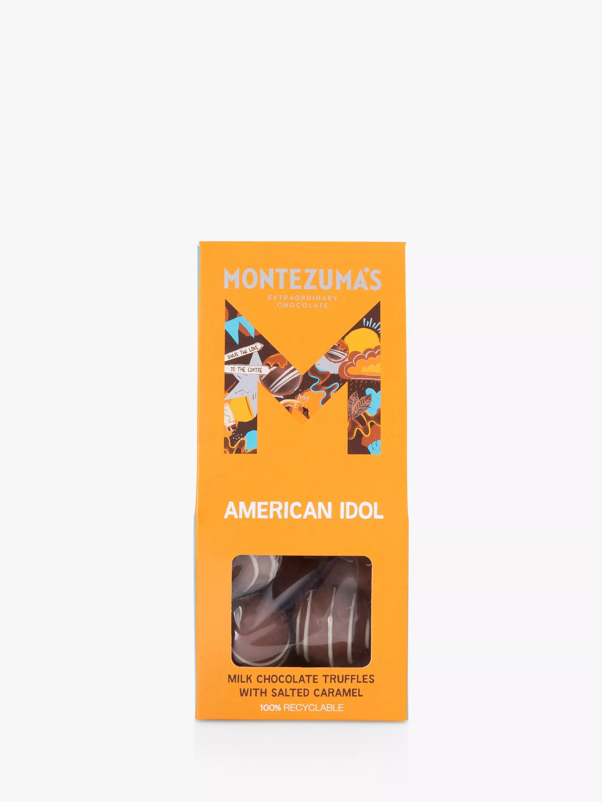 Montezuma's salted caramel milk chocolate truffles 120g, imported from the UK