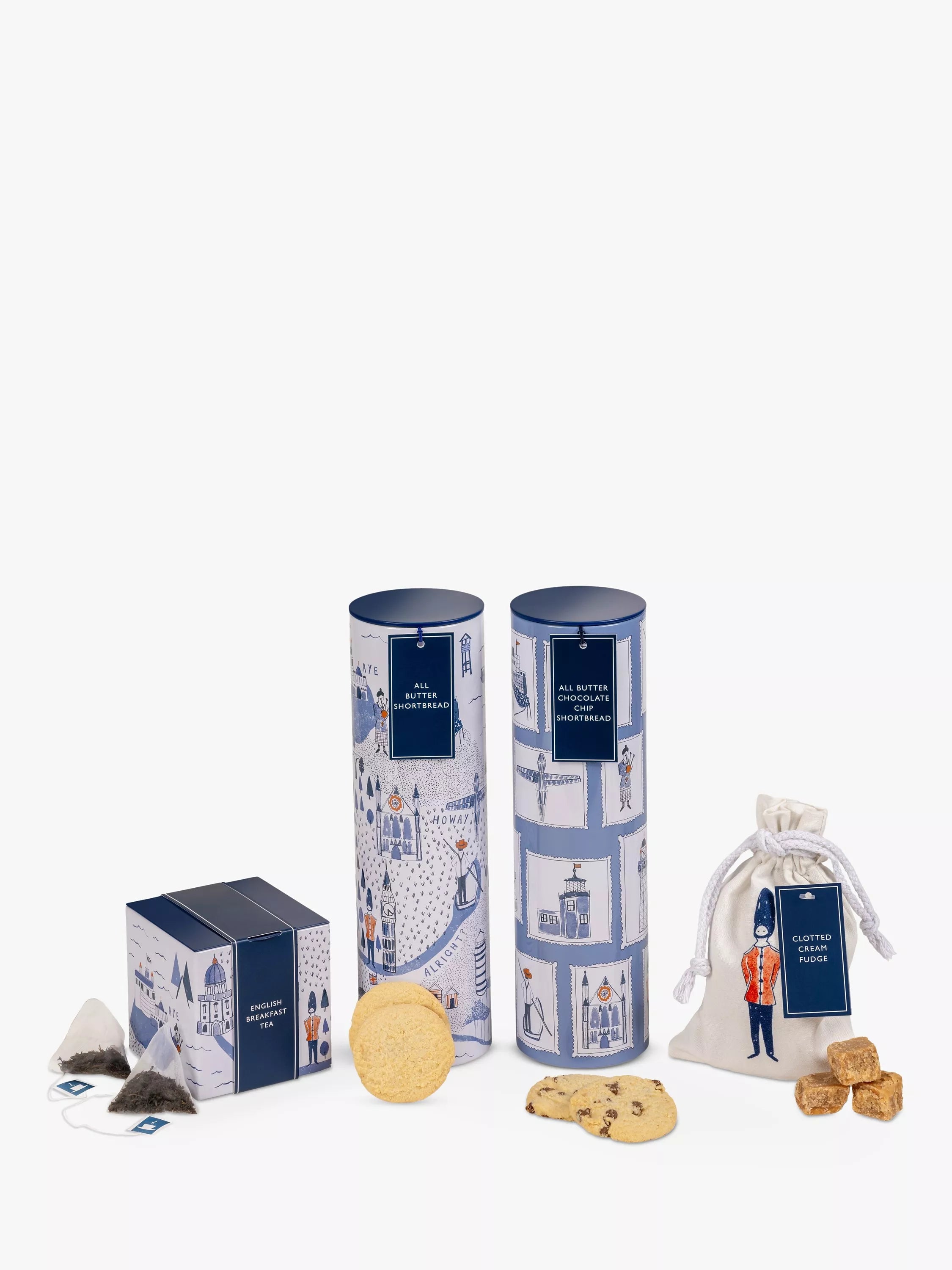 Chocolate chip all butter shortbread in decorative tin, 300g - British product