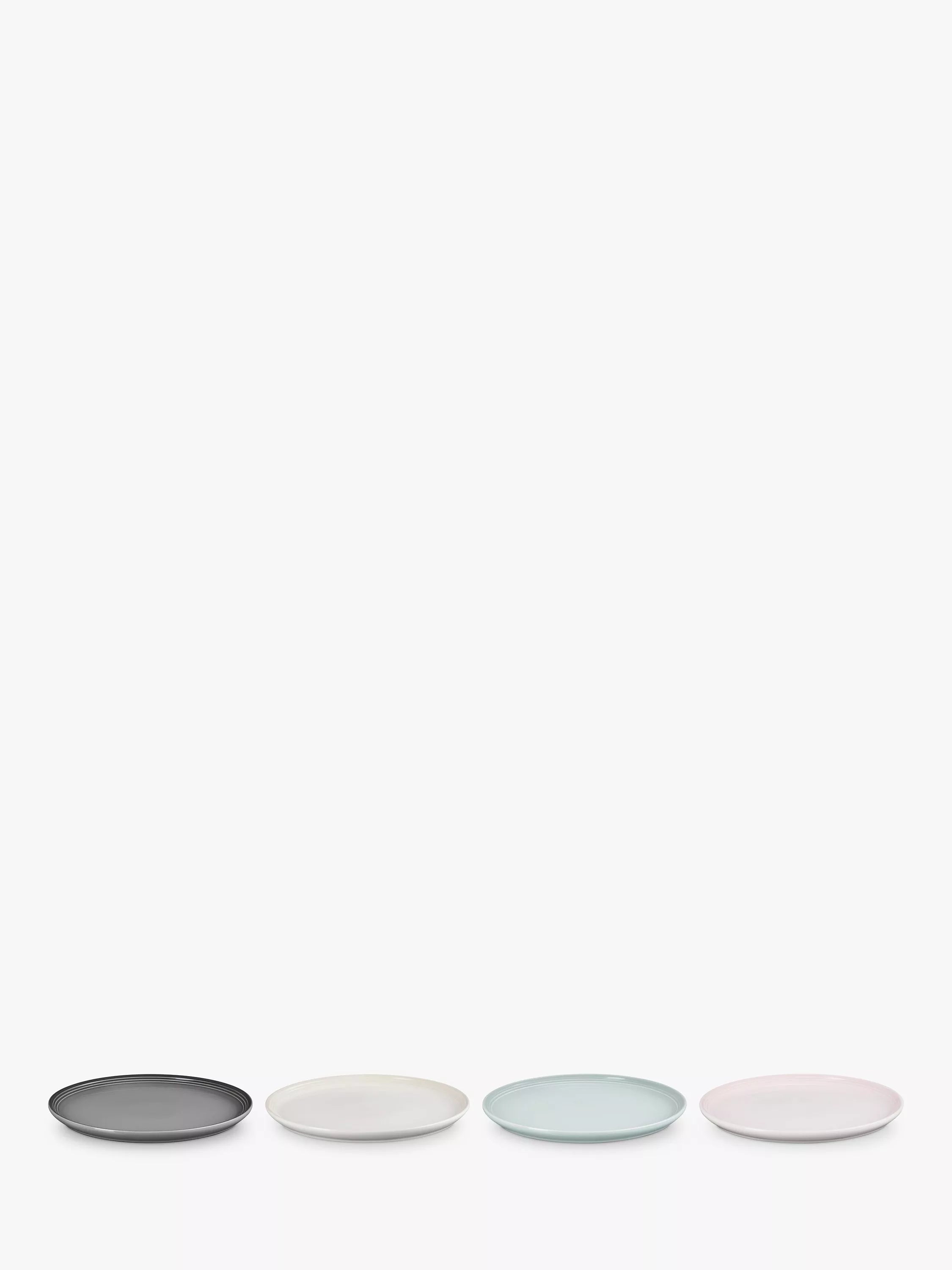Le Creuset stoneware side plates set of 4 in assorted colors, 22cm, UK version