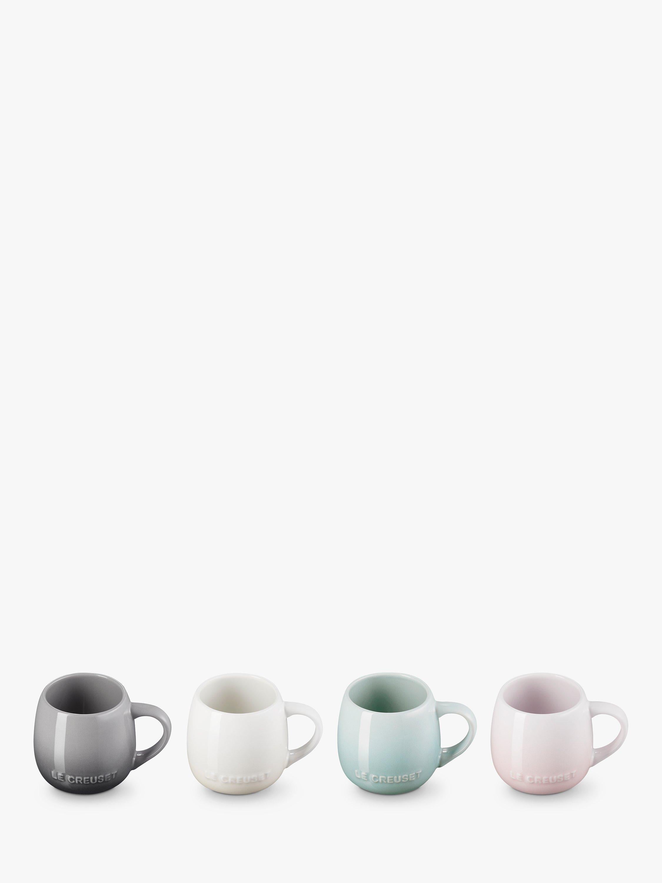 Le Creuset stoneware mugs in assorted colours, 320ml set of 4, UK version