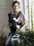 BabyBjörn woven mini baby carrier in black for newborns - British product