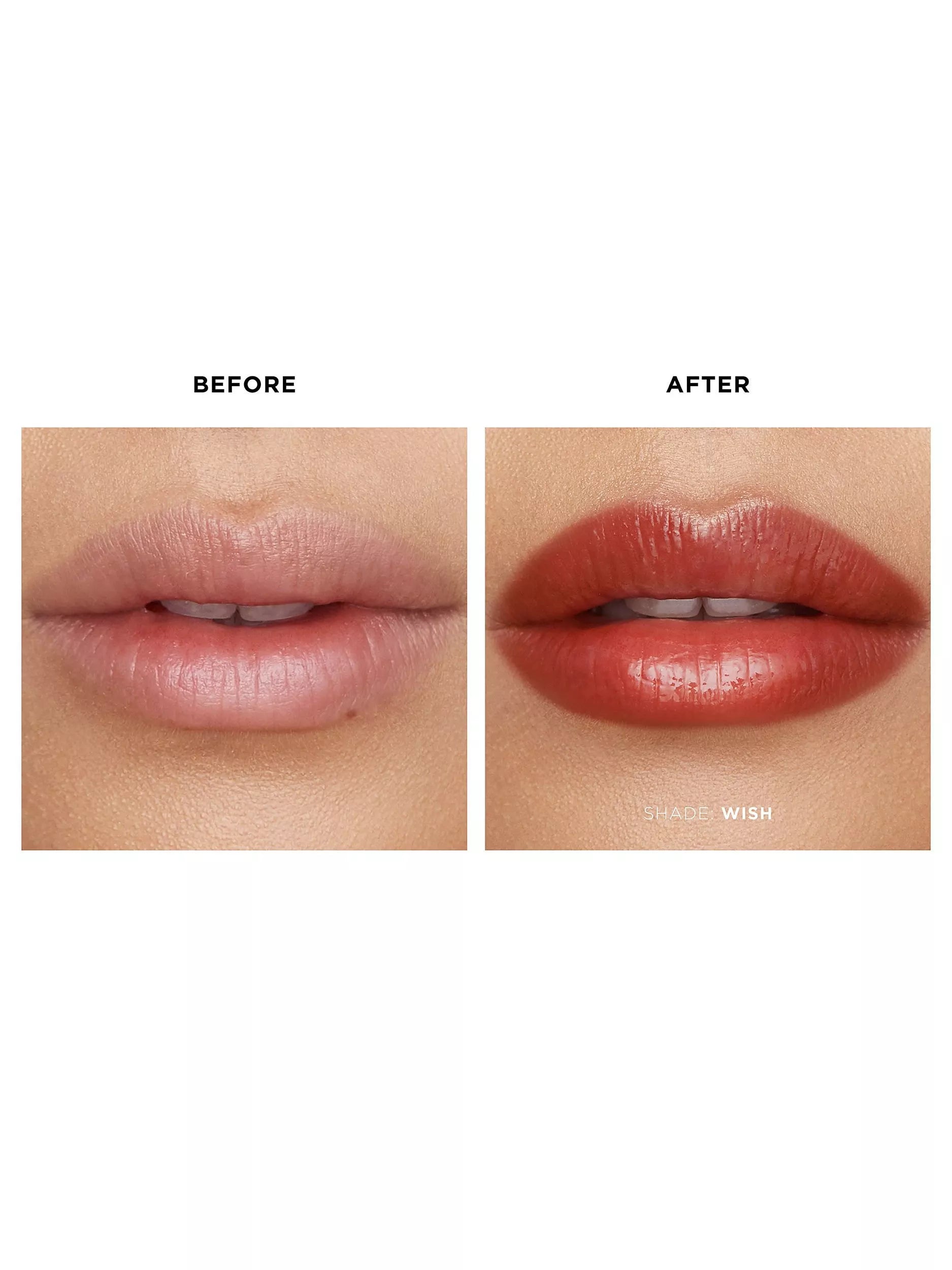 Hourglass volumising glossy lip balm in red, UK version